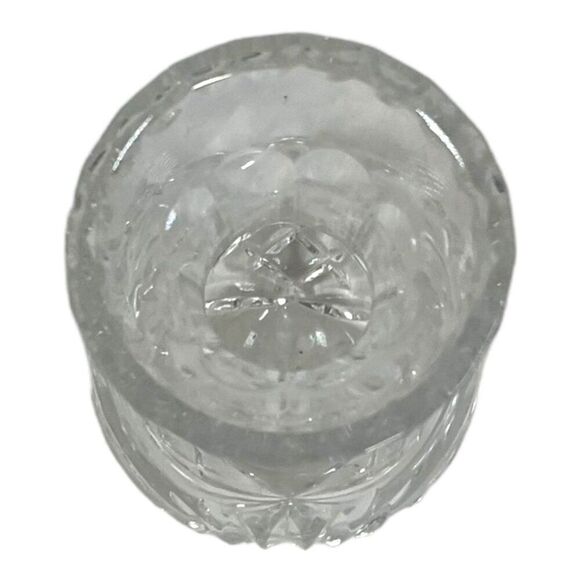 Royal Brierly England 4" Mini Vintage Hand-Cut Crystal Bud Vase Floral Design - Picture 3 of 8